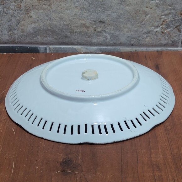 Vintage Decorative Plate Fruit Design Pierced Gilded Gold Edge - Picture 7 of 11